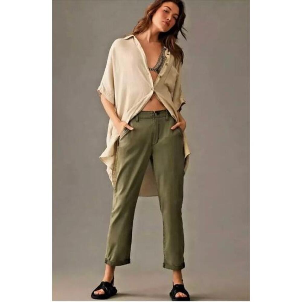 PAIGE Drew Straight Leg Pants green Size 28